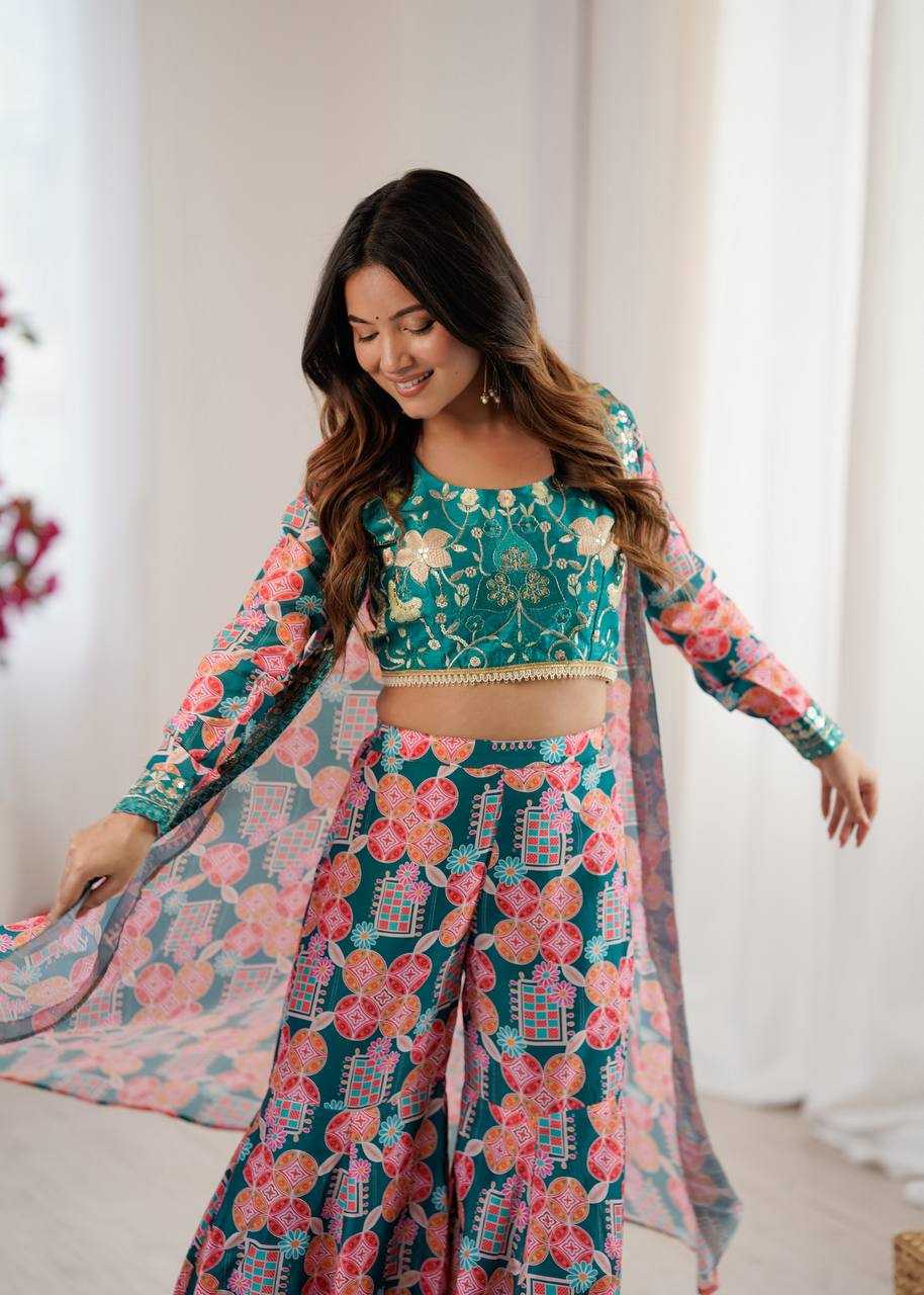 Heavy Muslin  Sharara Salwar Suits Indo Western Dresses